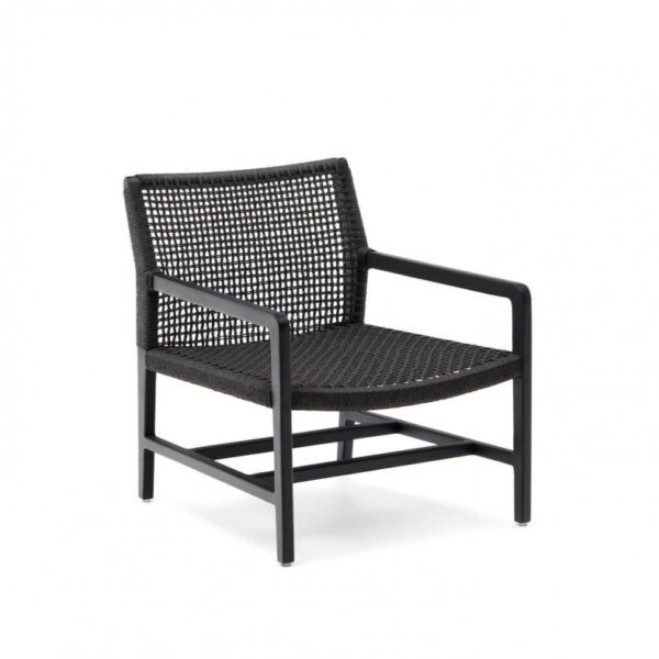Sillón exterior Sabolla teca negra | Ratán sintético trenzado a mano