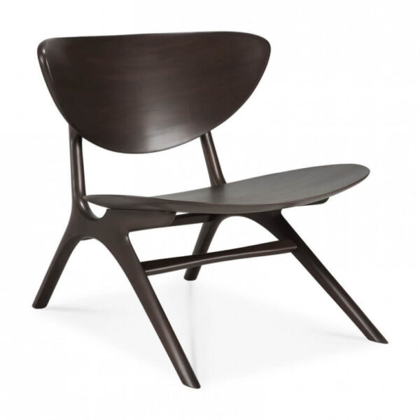 Sillón Eye Ethnicraft caoba oscura | Diseño nórdico en madera maciza